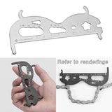 Maxbell Maxbell Bicycle Chain Checker Bike Chains Gauge Measuring Ruler Silver