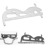 Maxbell Maxbell Bicycle Chain Checker Bike Chains Gauge Measuring Ruler Silver