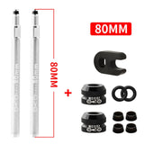Maxbell MTB Road Bike Tubeless Tire Presta Valve Extender Universal Vacuum Tire 2Pcs 80mm Sliver - Aladdin Shoppers