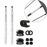 Maxbell MTB Road Bike Tubeless Tire Presta Valve Extender Universal Vacuum Tire 2Pcs 80mm Sliver - Aladdin Shoppers