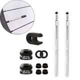 Maxbell MTB Road Bike Tubeless Tire Presta Valve Extender Universal Vacuum Tire 2Pcs 80mm Sliver - Aladdin Shoppers
