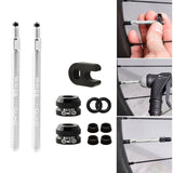 Maxbell MTB Road Bike Tubeless Tire Presta Valve Extender Universal Vacuum Tire 2Pcs 80mm Sliver - Aladdin Shoppers