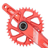 Maxbell Maxbell Bike Chainring Crankset Chainring 170mm Crankarm Sprocket Crank  36T red
