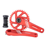 Maxbell Maxbell Bike Chainring Crankset Chainring 170mm Crankarm Sprocket Crank  36T red