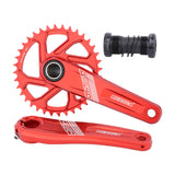 Maxbell Maxbell Bike Chainring Crankset Chainring 170mm Crankarm Sprocket Crank  36T red