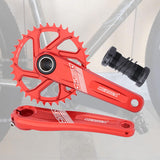 Maxbell Maxbell Bike Chainring Crankset Chainring 170mm Crankarm Sprocket Crank  36T red