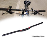 Maxbell Maxbell Mountain Bike Handlebar 31.8mm Extra Long Riser Bar DH Downhill Bicycle Part 720mm 6 Degree