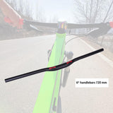 Maxbell Maxbell Mountain Bike Handlebar 31.8mm Extra Long Riser Bar DH Downhill Bicycle Part 720mm 6 Degree