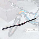 Maxbell Maxbell Mountain Bike Handlebar 31.8mm Extra Long Riser Bar DH Downhill Bicycle Part 720mm 6 Degree