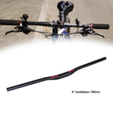 Maxbell Maxbell Mountain Bike Handlebar 31.8mm Extra Long Riser Bar DH Downhill Bicycle Part 780mm 6 Degree