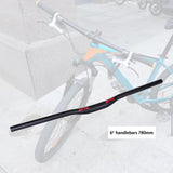 Maxbell Maxbell Mountain Bike Handlebar 31.8mm Extra Long Riser Bar DH Downhill Bicycle Part 780mm 6 Degree