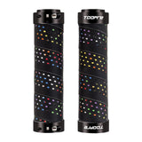 Maxbell Maxbell 2 Pieces Bicycle Grip Double Lock Wear-Resistant for Scooter  Rainbow colors