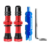 Maxbell Maxbell Replacement Bike Valve Core Kit for Bicycle Mountain Bike MTB Road Bike Red