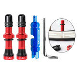 Maxbell Maxbell Replacement Bike Valve Core Kit for Bicycle Mountain Bike MTB Road Bike Red