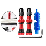 Maxbell Maxbell Replacement Bike Valve Core Kit for Bicycle Mountain Bike MTB Road Bike Red