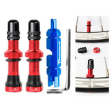 Maxbell Maxbell Replacement Bike Valve Core Kit for Bicycle Mountain Bike MTB Road Bike Red