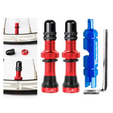 Maxbell Maxbell Replacement Bike Valve Core Kit for Bicycle Mountain Bike MTB Road Bike Red
