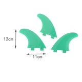 Maxbell Maxbell 3 x Surfboard 3 G5 Fiberglass for Shortboard Funboard Surfers Green