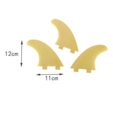 Maxbell Maxbell 3 x Surfboard 3 G5 Fiberglass for Shortboard Funboard Surfers Yellow
