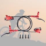 Maxbell Maxbell Universal Bike Disc Brakes Refit Parts F160/R140 for FAT Bike Trail Bike Red L R