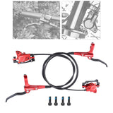 Maxbell Maxbell Universal Bike Disc Brakes Refit Parts F160/R140 for FAT Bike Trail Bike Red L R