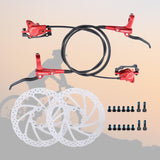 Maxbell Maxbell Universal Bike Disc Brakes Refit Parts F160/R140 for FAT Bike Trail Bike Red 2 Discbrake