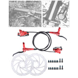 Maxbell Maxbell Universal Bike Disc Brakes Refit Parts F160/R140 for FAT Bike Trail Bike Red 2 Discbrake