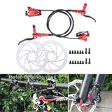 Maxbell Maxbell Universal Bike Disc Brakes Refit Parts F160/R140 for FAT Bike Trail Bike Red 2 Discbrake