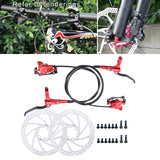 Maxbell Maxbell Universal Bike Disc Brakes Refit Parts F160/R140 for FAT Bike Trail Bike Red 2 Discbrake