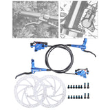 Maxbell Maxbell Universal Bike Disc Brakes Refit Parts F160/R140 for FAT Bike Trail Bike Blue 2 Discbrake