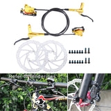 Maxbell Maxbell Universal Bike Disc Brakes Refit Parts F160/R140 for FAT Bike Trail Bike Gold 2 Discbrake