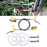 Maxbell Maxbell Universal Bike Disc Brakes Refit Parts F160/R140 for FAT Bike Trail Bike Gold 2 Discbrake