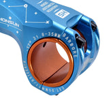 Maxbell Bike Stem -17 Degree 31.8/35 x 90mm for Bicycle MTB Road Bike Blue - Aladdin Shoppers
