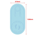 Maxbell Non-Slip Skipping Rope Mat Yoga Joints Protector Pad 1400x660x6mm Blue - Aladdin Shoppers