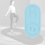 Maxbell Non-Slip Skipping Rope Mat Yoga Joints Protector Pad 1400x660x6mm Blue - Aladdin Shoppers