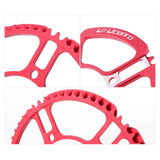 Maxbell Bike 170mm Crank Arm Bicycle Crankset BCD 130mm Crank 53 56 58T Red 53T - Aladdin Shoppers