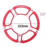 Maxbell Bike 170mm Crank Arm Bicycle Crankset BCD 130mm Crank 53 56 58T Red 53T - Aladdin Shoppers