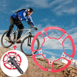Maxbell Bike 170mm Crank Arm Bicycle Crankset BCD 130mm Crank 53 56 58T Red 56T - Aladdin Shoppers