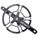 Maxbell Folding Bike Crankset 7075-T6 Aluminum BMX 130BCD 170mm Crankarm 58T Black - Aladdin Shoppers