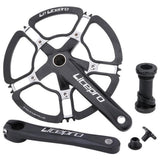 Maxbell Folding Bike Crankset 7075-T6 Aluminum BMX 130BCD 170mm Crankarm 58T Black - Aladdin Shoppers