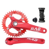 Maxbell Bike Crankset 104BCD Chainring 8 9 10 11 Speed BMX Component red axis 38T - Aladdin Shoppers