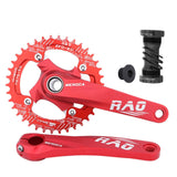 Maxbell Bike Crankset 104BCD Chainring 8 9 10 11 Speed BMX Component red axis 38T - Aladdin Shoppers
