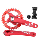 Maxbell Bike Crankset 104BCD Chainring 8 9 10 11 Speed BMX Component red axis 38T - Aladdin Shoppers