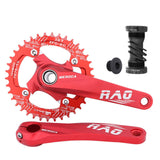 Maxbell Bike Crankset 104BCD Chainring 8 9 10 11 Speed BMX Component red axis 38T - Aladdin Shoppers