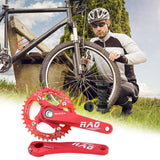 Maxbell Bike Crankset 104BCD Chainring 8 9 10 11 Speed BMX Component red axis 38T - Aladdin Shoppers