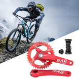 Maxbell Bike Crankset 104BCD Chainring 8 9 10 11 Speed BMX Component red axis 38T - Aladdin Shoppers