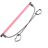 Maxbell Portable Pilates Bar Gym Stick Exercise Resistance Band Fitness Rose Red - Aladdin Shoppers