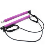 Maxbell Portable Pilates Bar Gym Stick Exercise Resistance Band Fitness Purple - Aladdin Shoppers