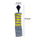 Maxbell Golf Iron Head Covers Head Shaft Protector Knitted Gift Grey Yellow Stripe - Aladdin Shoppers