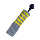 Maxbell Golf Iron Head Covers Head Shaft Protector Knitted Gift Grey Yellow Stripe - Aladdin Shoppers